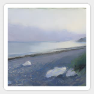 Beach Pastel Painting Original Sticker